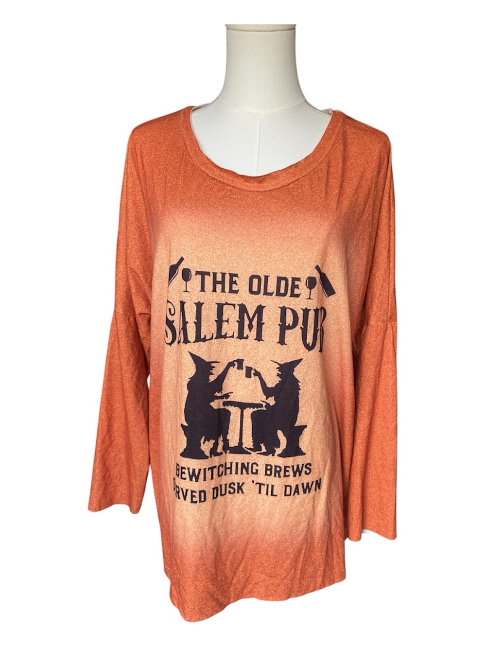 Halloween Salem Pub Graphic Long Sleeve Tee